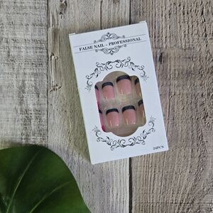 4th of July Faux Nails | Blue Tip, Red + Stars 24pc